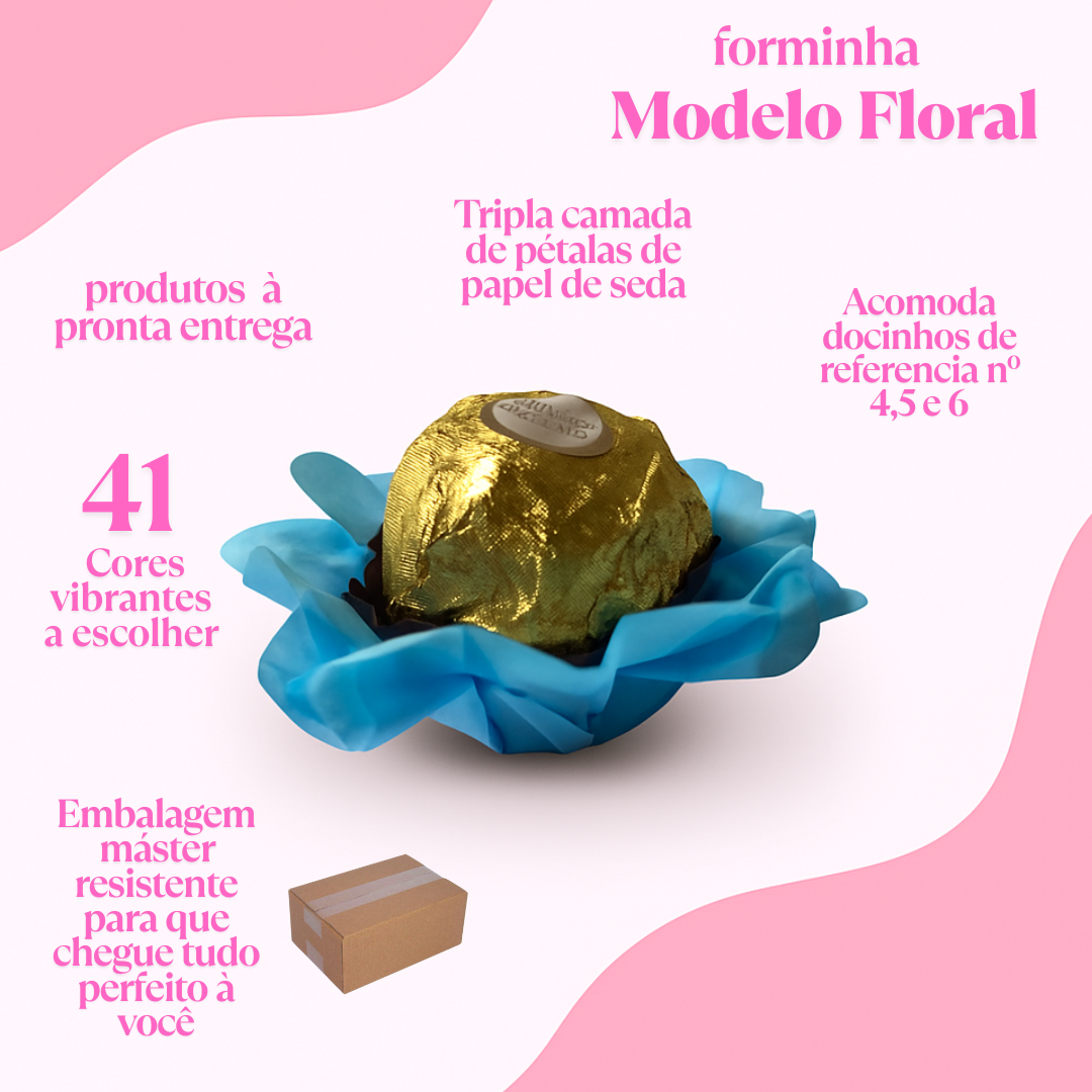 40~200 FORMINHAS DE DOCES FINOS FLOR LUXO CASAMENTO FESTA 39 CORES